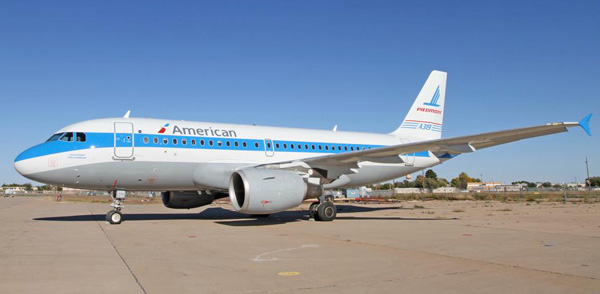 American-US Airways A319-100 N744P (14-Piedmont 74)(Grd)(American)(LR)