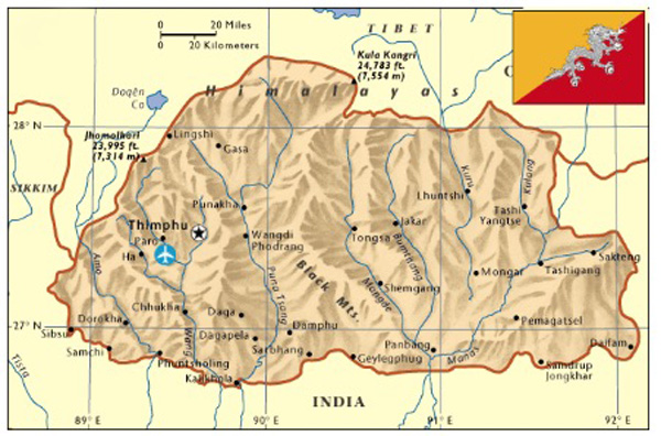 Bhutan Map-1