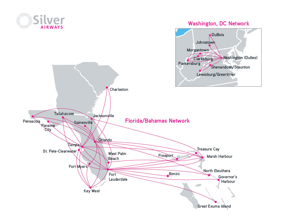 Silver Airways 2.2015 Route Map