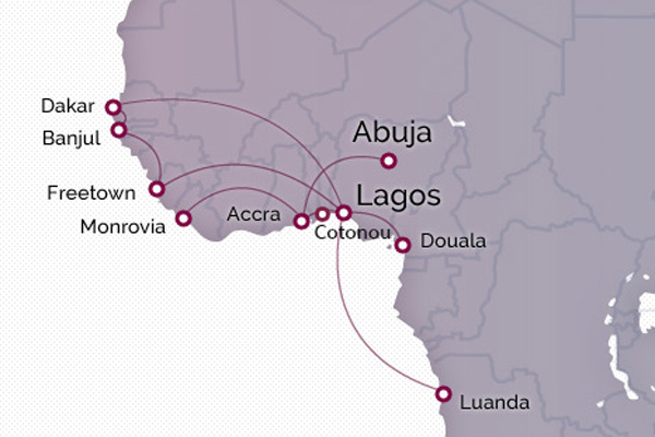 Arik Air 3.2015 West Africa Route Map