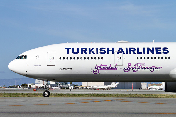 Turkish 777-300 TC-JJU (15-Nose-Istanbul-San Francisco) SFO (MDB)(LRW)