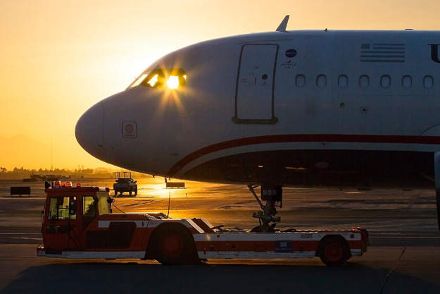 Sunset for US Airways (American)(LRW)
