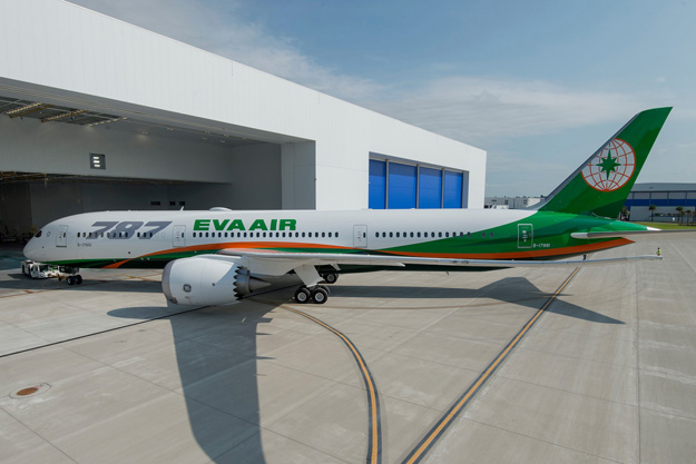 EVA Air takes delivery of its first Boeing 787-9 Dreamliner