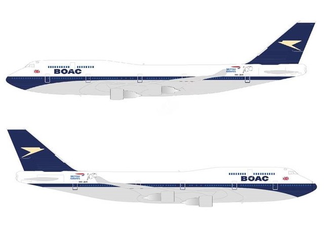 British Airways to paint a Boeing 747-400 in the BOAC livery, the