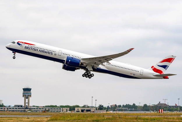 The first Airbus A350-1000 of British Airways completes its first