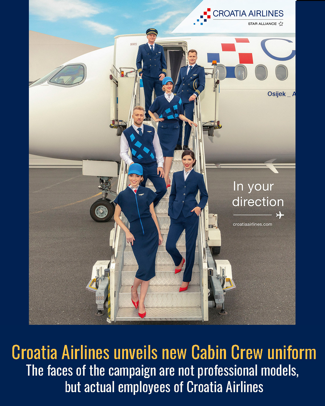 Croatia Airlines introduces new cabin crew uniforms