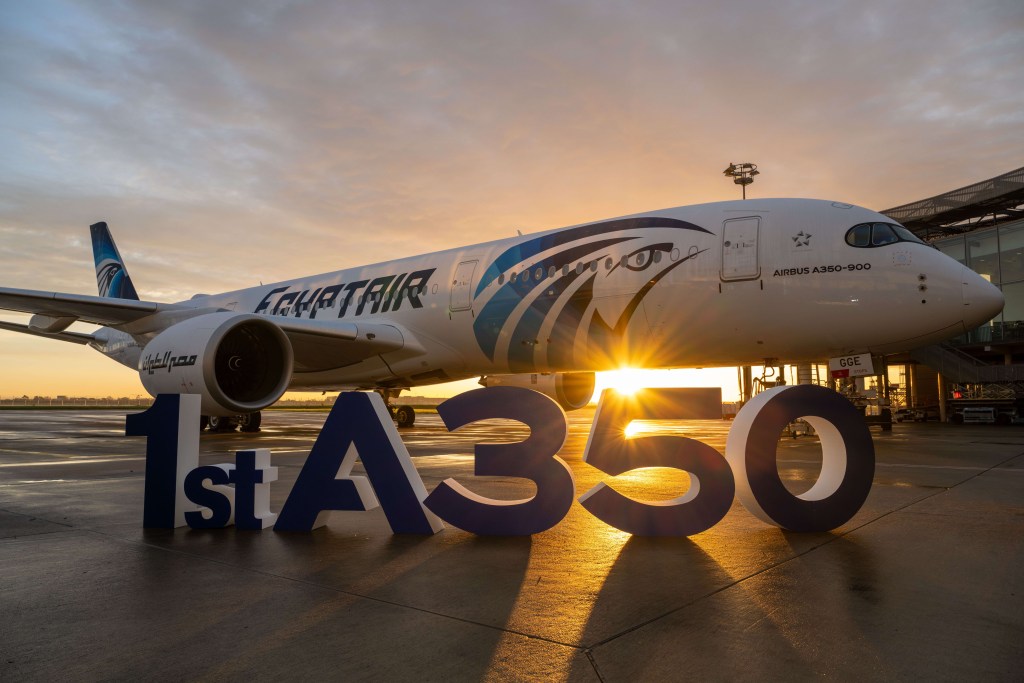 EgyptAir takes delivery of its first of 16 Airbus A350-900 aircraft