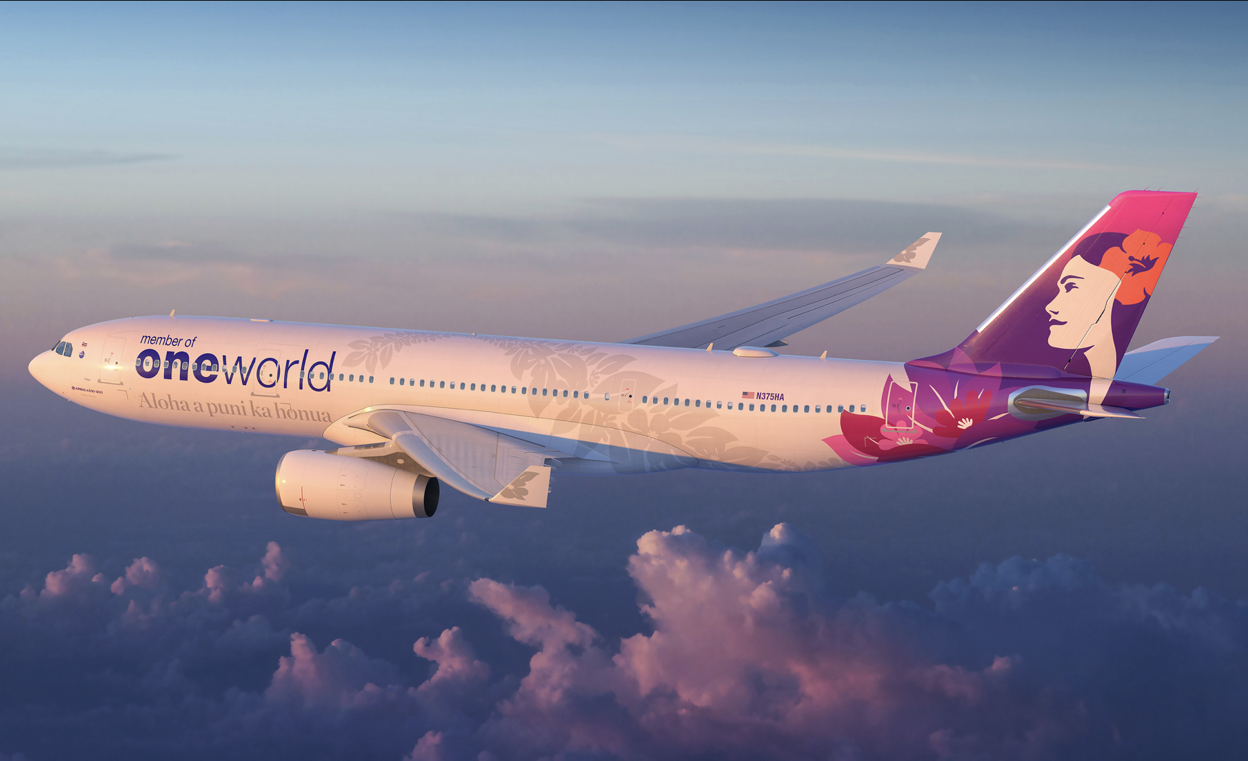 HAWAIIAN AIRLINES A330-200 ハワイアン航空 エアバス Aloha all around the world:' Hawaiian Airlines unveils oneworld